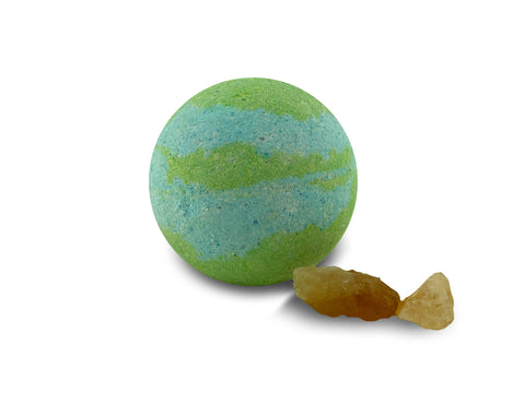 Gaia Earth Bath Bomb with Citrine Stones (Yuzu Honeysuckle)